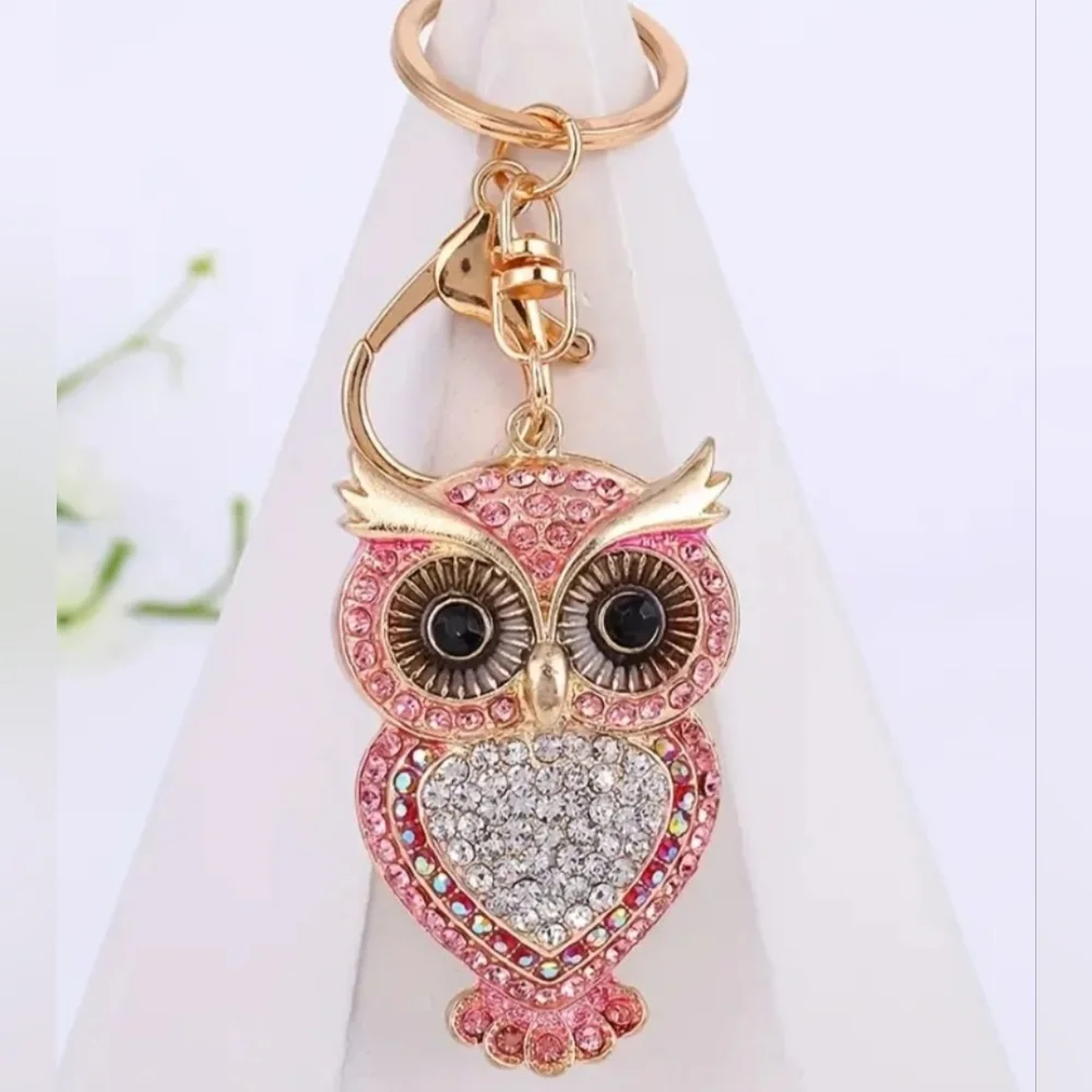 Owl Rhinestone Keychain/Charm - Picture 2 of 3